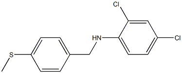 2,4-dichloro-N-{[4-(methylsulfanyl)phenyl]methyl}aniline Struktur