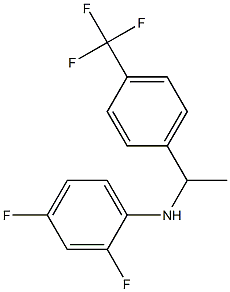 2,4-difluoro-N-{1-[4-(trifluoromethyl)phenyl]ethyl}aniline Struktur