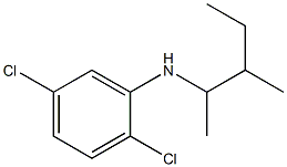 2,5-dichloro-N-(3-methylpentan-2-yl)aniline Struktur