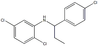 2,5-dichloro-N-[1-(4-chlorophenyl)propyl]aniline Struktur