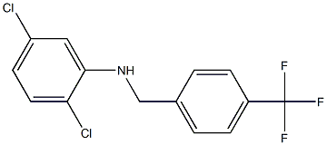 2,5-dichloro-N-{[4-(trifluoromethyl)phenyl]methyl}aniline Struktur