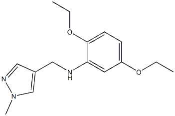 2,5-diethoxy-N-[(1-methyl-1H-pyrazol-4-yl)methyl]aniline Struktur