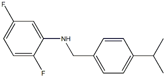 2,5-difluoro-N-{[4-(propan-2-yl)phenyl]methyl}aniline Struktur