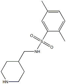 2,5-dimethyl-N-(piperidin-4-ylmethyl)benzene-1-sulfonamide Struktur