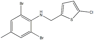 2,6-dibromo-N-[(5-chlorothiophen-2-yl)methyl]-4-methylaniline Struktur