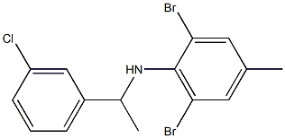 2,6-dibromo-N-[1-(3-chlorophenyl)ethyl]-4-methylaniline Struktur