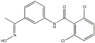 2,6-dichloro-N-{3-[1-(hydroxyimino)ethyl]phenyl}benzamide Struktur