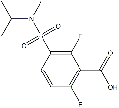 2,6-difluoro-3-[methyl(propan-2-yl)sulfamoyl]benzoic acid Struktur