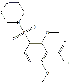 2,6-dimethoxy-3-(morpholin-4-ylsulfonyl)benzoic acid Struktur