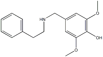 2,6-dimethoxy-4-{[(2-phenylethyl)amino]methyl}phenol Struktur