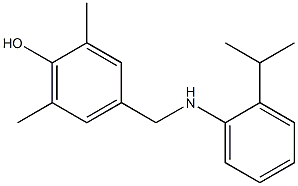 2,6-dimethyl-4-({[2-(propan-2-yl)phenyl]amino}methyl)phenol Struktur