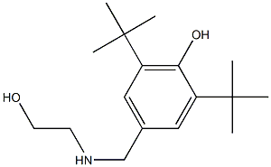 2,6-di-tert-butyl-4-{[(2-hydroxyethyl)amino]methyl}phenol Struktur