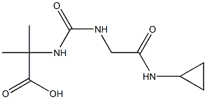 2-[({[2-(cyclopropylamino)-2-oxoethyl]amino}carbonyl)amino]-2-methylpropanoic acid Struktur