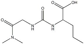 2-[({[2-(dimethylamino)-2-oxoethyl]amino}carbonyl)amino]pentanoic acid Struktur