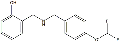 2-[({[4-(difluoromethoxy)phenyl]methyl}amino)methyl]phenol Struktur