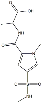 2-[({1-methyl-4-[(methylamino)sulfonyl]-1H-pyrrol-2-yl}carbonyl)amino]propanoic acid Struktur