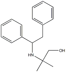 2-[(1,2-diphenylethyl)amino]-2-methylpropan-1-ol Struktur