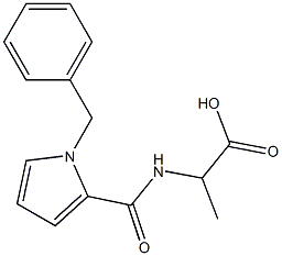 2-[(1-benzyl-1H-pyrrol-2-yl)formamido]propanoic acid Struktur