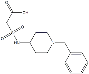 2-[(1-benzylpiperidin-4-yl)sulfamoyl]acetic acid Struktur