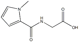 2-[(1-methyl-1H-pyrrol-2-yl)formamido]acetic acid Struktur