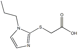 2-[(1-propyl-1H-imidazol-2-yl)sulfanyl]acetic acid Struktur