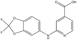 2-[(2,2-difluoro-2H-1,3-benzodioxol-5-yl)amino]pyridine-4-carboxylic acid Struktur