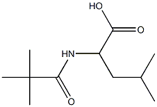 2-[(2,2-dimethylpropanoyl)amino]-4-methylpentanoic acid Struktur