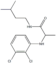 2-[(2,3-dichlorophenyl)amino]-N-(3-methylbutyl)propanamide Struktur