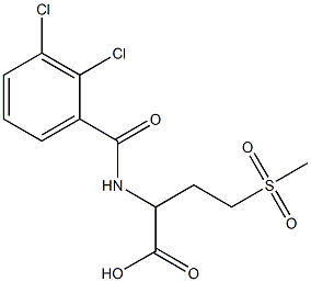 2-[(2,3-dichlorophenyl)formamido]-4-methanesulfonylbutanoic acid Struktur