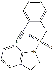 2-[(2,3-dihydro-1H-indole-1-sulfonyl)methyl]benzonitrile Struktur