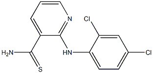 2-[(2,4-dichlorophenyl)amino]pyridine-3-carbothioamide Struktur