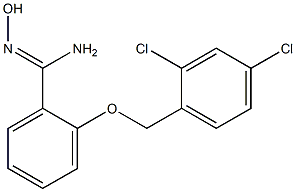 2-[(2,4-dichlorophenyl)methoxy]-N'-hydroxybenzene-1-carboximidamide Struktur