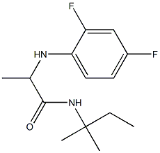 2-[(2,4-difluorophenyl)amino]-N-(2-methylbutan-2-yl)propanamide Struktur