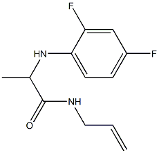 2-[(2,4-difluorophenyl)amino]-N-(prop-2-en-1-yl)propanamide Struktur