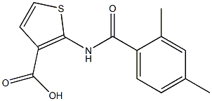 2-[(2,4-dimethylbenzoyl)amino]thiophene-3-carboxylic acid Struktur