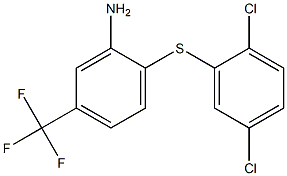 2-[(2,5-dichlorophenyl)sulfanyl]-5-(trifluoromethyl)aniline Struktur