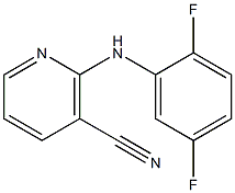 2-[(2,5-difluorophenyl)amino]nicotinonitrile Struktur