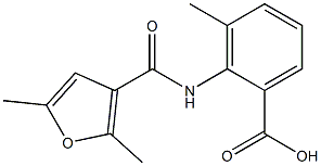 2-[(2,5-dimethyl-3-furoyl)amino]-3-methylbenzoic acid Struktur