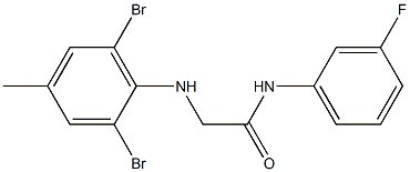 2-[(2,6-dibromo-4-methylphenyl)amino]-N-(3-fluorophenyl)acetamide Struktur