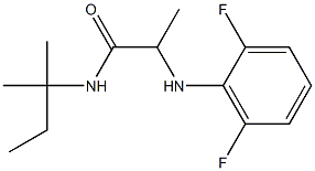 2-[(2,6-difluorophenyl)amino]-N-(2-methylbutan-2-yl)propanamide Struktur