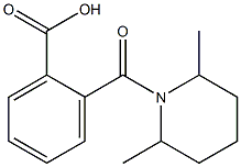 2-[(2,6-dimethylpiperidin-1-yl)carbonyl]benzoic acid Struktur