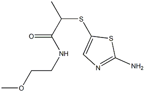 2-[(2-amino-1,3-thiazol-5-yl)sulfanyl]-N-(2-methoxyethyl)propanamide Struktur