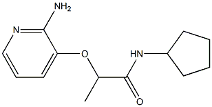 2-[(2-aminopyridin-3-yl)oxy]-N-cyclopentylpropanamide Struktur