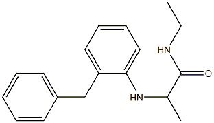 2-[(2-benzylphenyl)amino]-N-ethylpropanamide Struktur