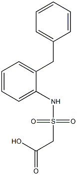 2-[(2-benzylphenyl)sulfamoyl]acetic acid Struktur