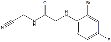 2-[(2-bromo-4-fluorophenyl)amino]-N-(cyanomethyl)acetamide Struktur