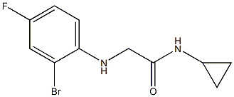 2-[(2-bromo-4-fluorophenyl)amino]-N-cyclopropylacetamide Struktur