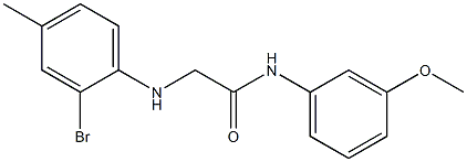 2-[(2-bromo-4-methylphenyl)amino]-N-(3-methoxyphenyl)acetamide Struktur