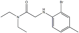 2-[(2-bromo-4-methylphenyl)amino]-N,N-diethylacetamide Struktur