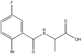 2-[(2-bromo-5-fluorobenzoyl)amino]propanoic acid Struktur